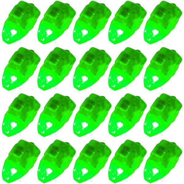 30 LED-valopalloa paperilyhtyihin vihreä (1,4x3,3x1,2 cm)