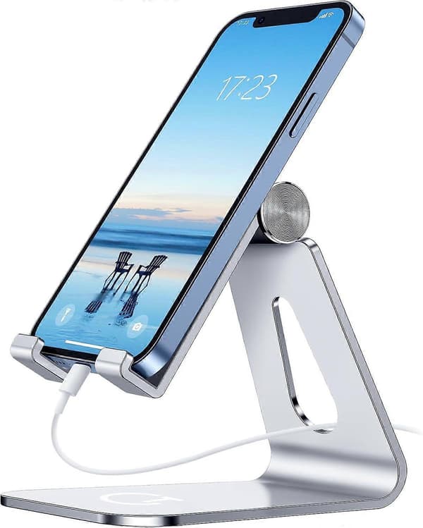 Telefonställ, Justerbart Telefonhållarställ Docka - Helt Aluminium Skrivbordshållarställ