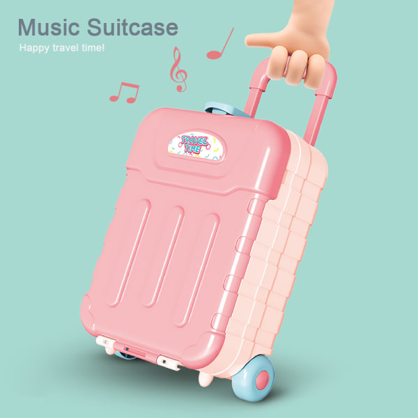 Englanninkielinen Musiikkikärry Case Travel Trolley Case Malli Muodonmuutos Keittiö Ravintola Setti Leikki Talon Näkymä Lelut