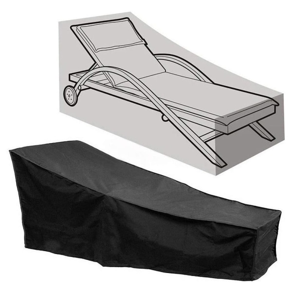 Sun Lounger Cover, Waterproof Drawstring 210 x 75 x 80-40 cm