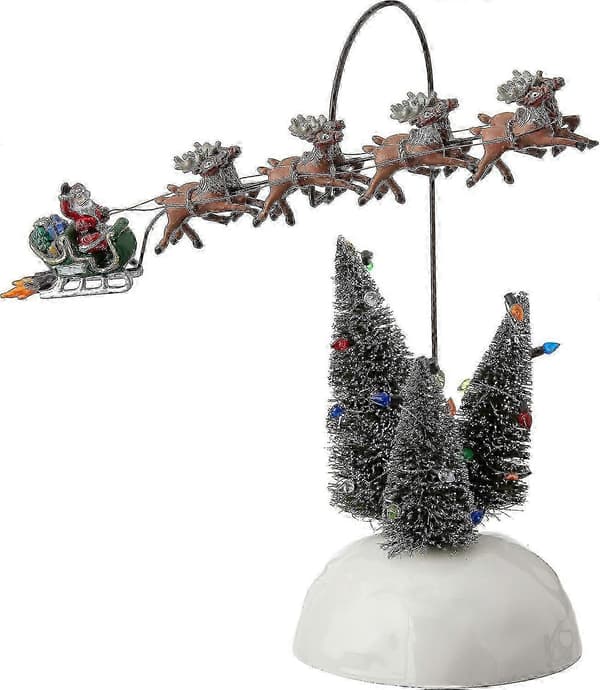 Christmas Vacation Village Animeret Flammende Slæde Tilbehørsfigur