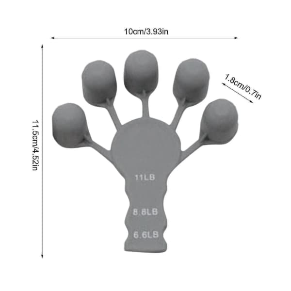 Håndgrebstræner Styrke Grip Finger Træner Terapi Underarmstræner Grey