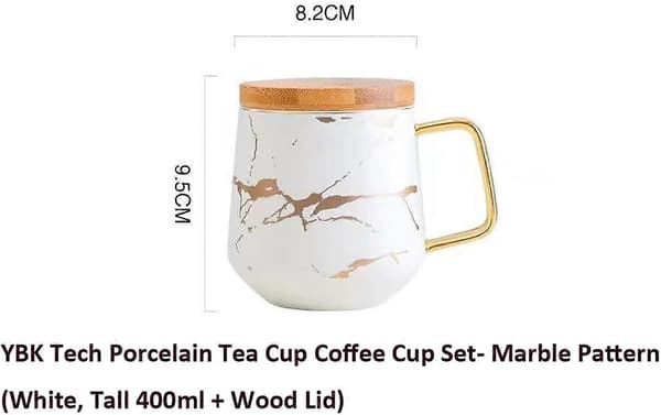 Porslin Te Kopp Kaffemugg Set för Afternoon Tea - Marmormönster