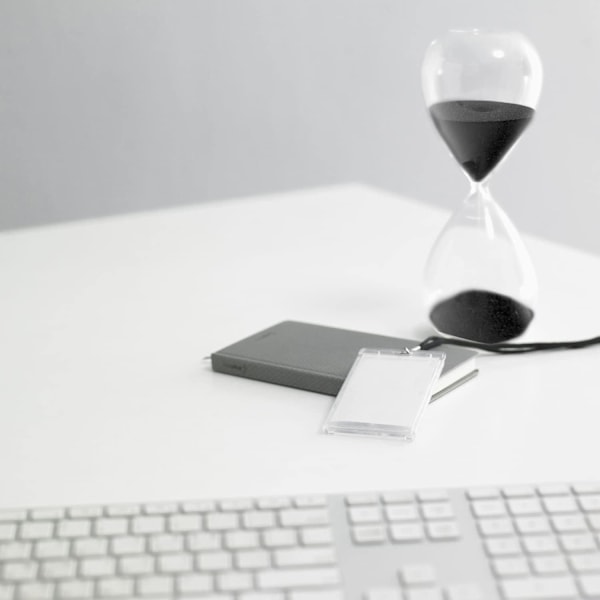 Timglas med sand, färgglatt och modernt, sandtimer inspirerad av glas för hem- och kontorsdekoration Black 30 min