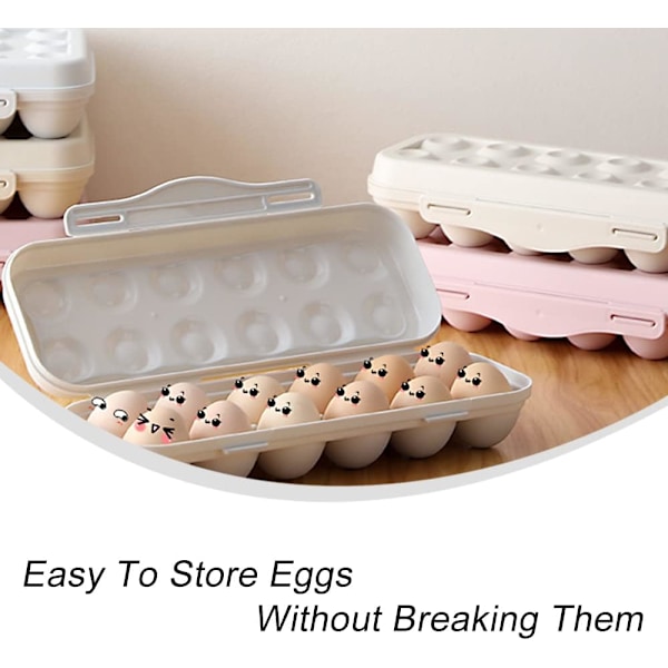 Egg Oppbevaringsboks Kreativ Egg Oppbevaringsbeholder Skuff 12 Ruter Egg Dispenser Holder Etui for å Holde Egg Friske