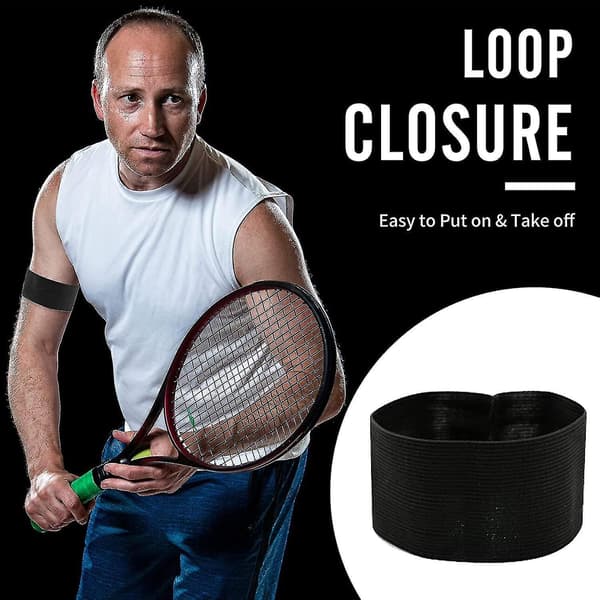 10 stk. Sorte Armbind Fodbold Elastiske Sorte Armbind Sørgebind Løkke Lukning Sports Træningsarm