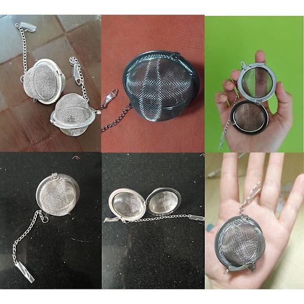 3 stk. Te-infuser, Opgraderet 2,2 tommer Te-si, Premium Te-infusere til løs te, Te-steeper, Te-kugle til te-smagning urte