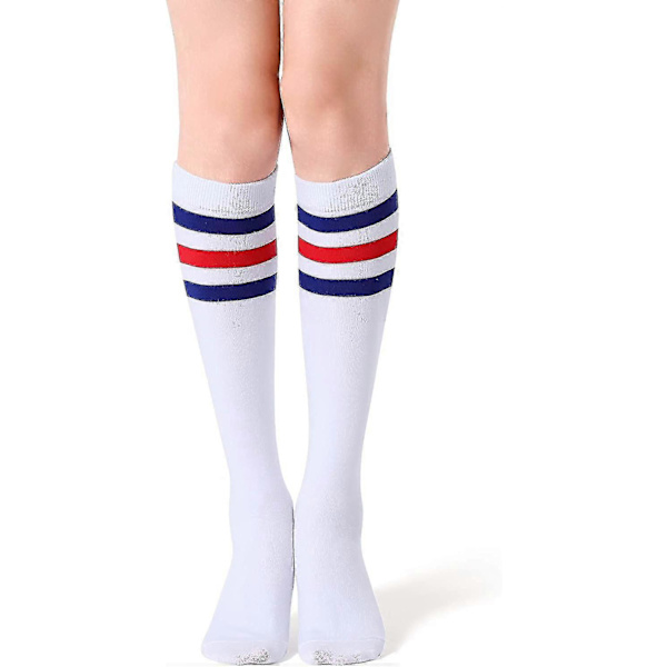 4-pak Kvinders Knæhøje Strømper Casual Tube Strømper Multicolor