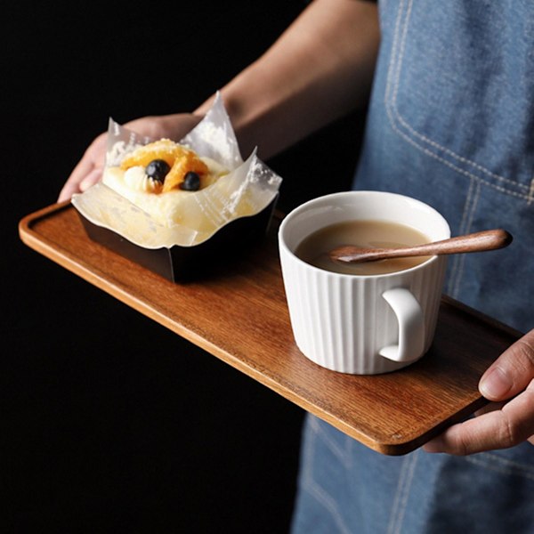 5 stk. Sør-amerikansk valnøttbrett, Massivt trebrett for ettermiddagste, fruktbrett, kaffebar enkel