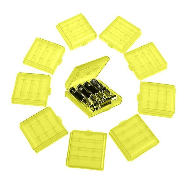 10pcs Hard Plastic Storage Box Cover For 14500 Aa Aaa Battery