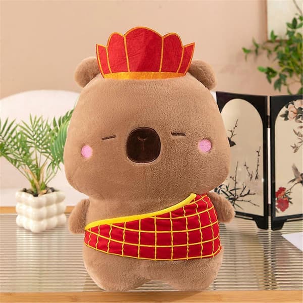 Tecknad Monkey King Capybara Docka Plyschdocka Kreativ Kudddocka