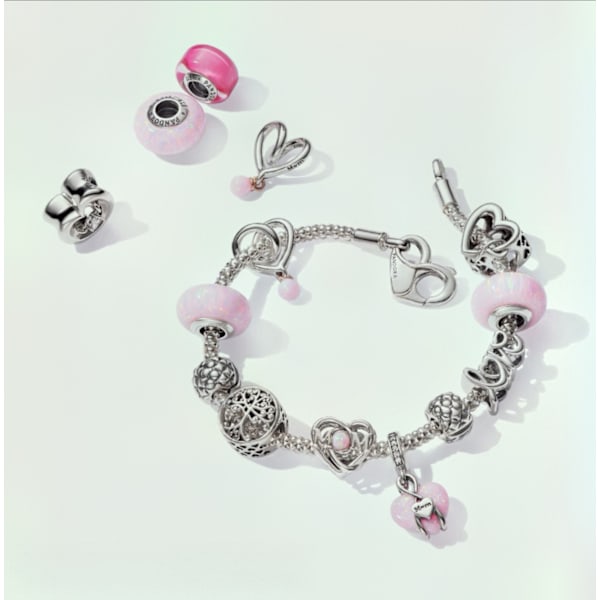 Pandora Two-Tone Snoet Hjerte Charm S925 Sterling Sølv - 783242C01