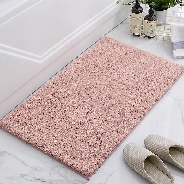 Hushålls Vattenabsorberande Dörrmatta Halkfri Toalettmatta för Hem Inomhus Utomhus Kontor Fest Pink