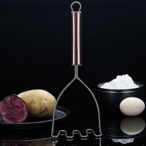 Potatisstöt i koppar, kraftig potatis- och risstöt i rostfritt stål, present