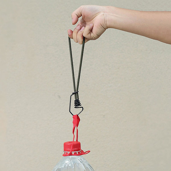 Elastiksnor med krog 6 mm reb Elastik Baldakin Bindere til Lastbiler Bannere Camping Sort Red 20cm