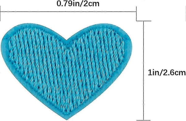 20 lapper Mini Heady Low Patch-lapper Fargerikt hjerte for pynt og klesreparasjon