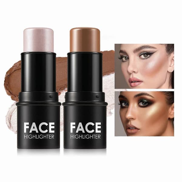 Kremkonturstift med byggbar dekkevne, langvarig vanntett ansiktskonturmakeupbronzer