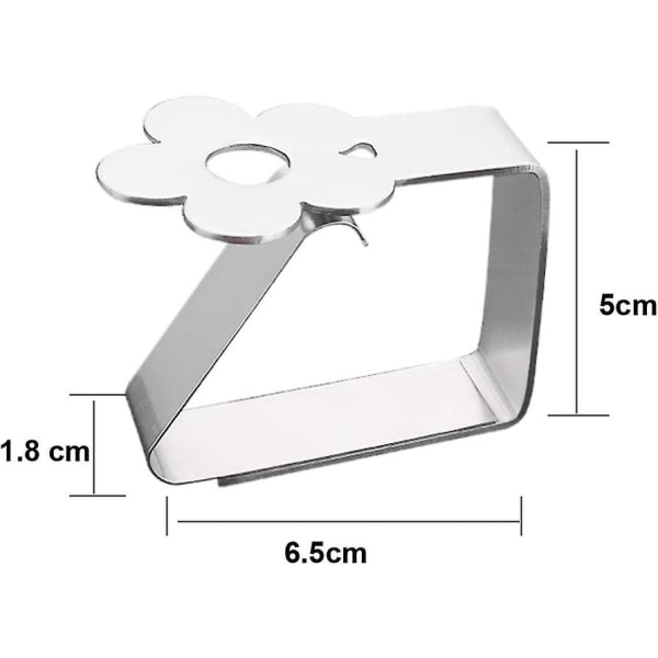 4 stk. Blomstermønstrede Borddukspenner Borddukholder Borddekselklips Hjem Hage Utendørs