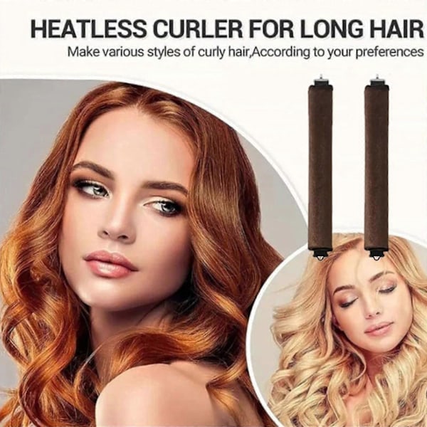 3x Värmelös Hårcurler, Värmelösa Lockar över Natten Blowout Rods Flexi Rods Med Krok, 100% Ny Du förtjänar det bästa 2024 pop-upDG black