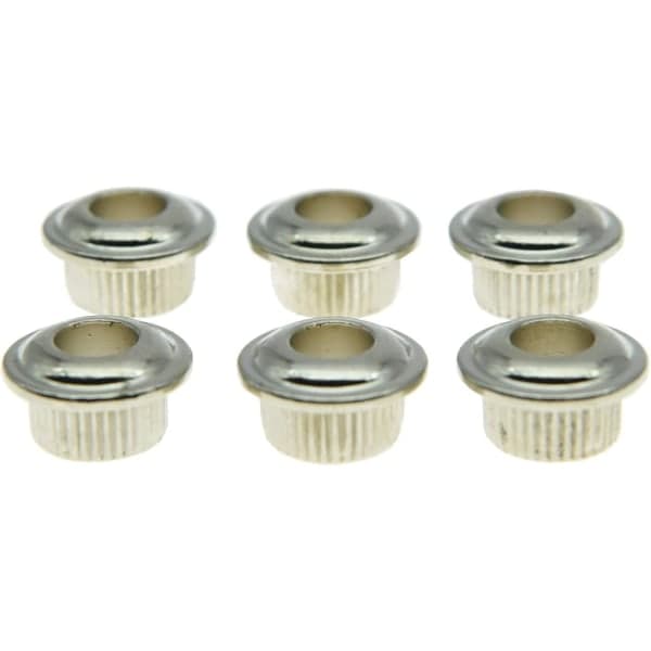 Metallisk Nickel 10mm Gitarr Stämskruvsbussningar Adapterhylsor för Vintage Gitarrstämskruvar