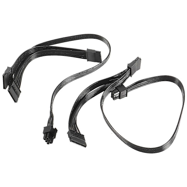 2st 6-Pin till 3x Sata Drivrutin Strömkabel För Evga Supernova 650 750 850 1000 1600 2000 G2 G3 P2 T2