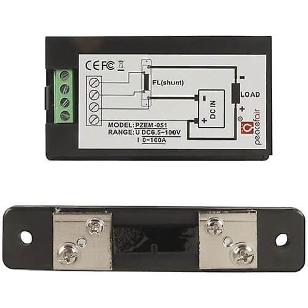 DC Digital Display LCD Flytende Krystall Spenning Strøm Effekt Elektrisk Energi Elektrisitetsmåler Modul