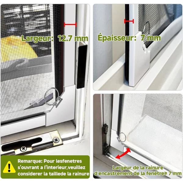 Magnetiskt Fönsternät - 1 Enhet - Glasfiber - Ingen Borrning Krävs - Justerbar - Sovrum & Du