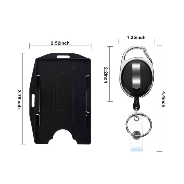 2-pack korthållare med utdragbar ID-bricka