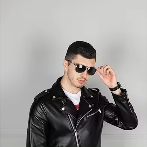 Unisex Polariserede Pilot Solbriller UV400 Beskyttelse V101 Sort