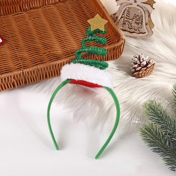 Julhatt Huvudband Elf Fjäder Hårtillbehör Julhatt Huvudbonad Hårband Hårband Hårprydnad för Barn Vuxna Elf Kostymtillbehör