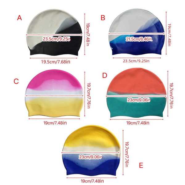 Badehette Silikon Badehette Voksen Barn Vanntett Elastisk Badehette Komfortabel Badehette for Langt Kort Hår rosa hvit gul pink white yellow