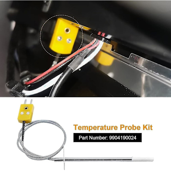Temperaturføler Sæt Kompatibel Med Masterbuilt Gravity Series 560/800/1050 Digital Kulgrill + Rygere Reservedele, 1-styk