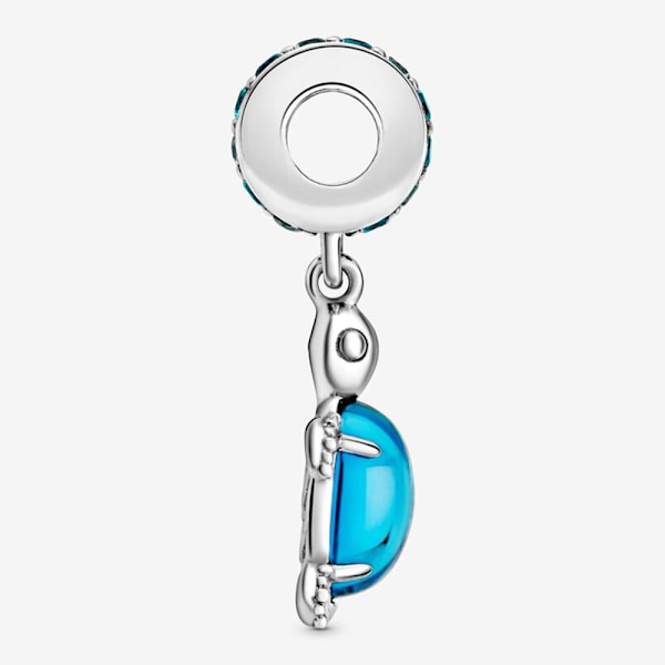 Pandora Murano Glas Havskildpadde Sterling Sølv Vedhæng Charm 798939C01, Inkluderer Original Æske