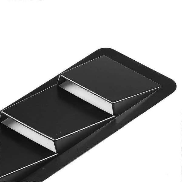 Passer 425X123mm Universal Motorhjelmsventil Lamel Luftkølingspanel Trim Sæt Sort ABS