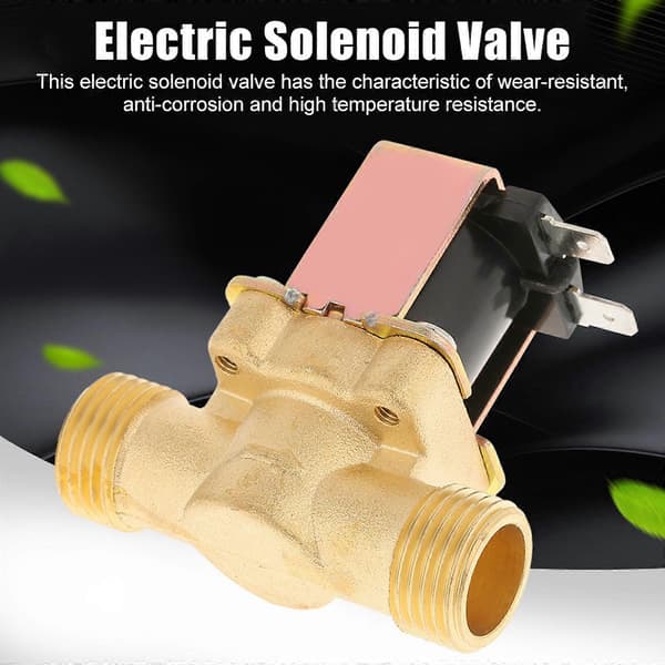 Normalt Lukket Elektrisk Vannavstengningsventil, 1/2\" DC 12V Messing Solenoidventil js