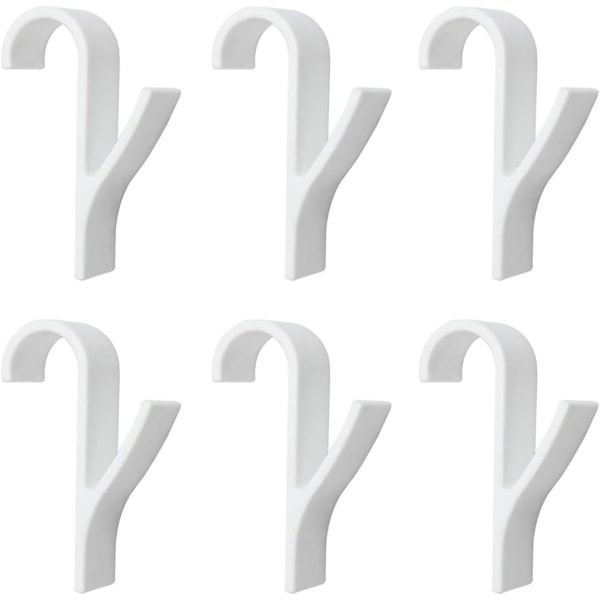6-pack badhanddukskrokar, vita PVC duschdörrskrokar, verktygskrokar Badkrokhållare för badrumsradiatortillbehör