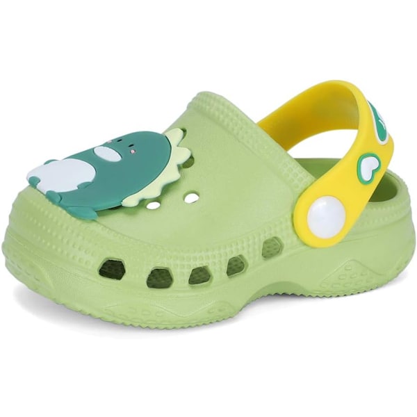 Småbarns Clogs Skor för Pojkar och Flickor, Halkskydd Strand/Pool Slides Barn Sommarslippers Green 9.5/10  UK child