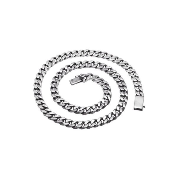 6 Mm Men Chain Halsband, Silvercuban Basic Halsband