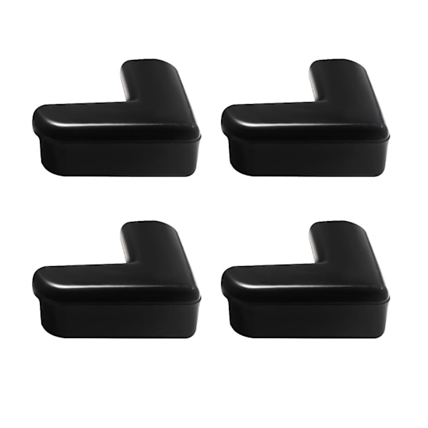 4 st Möbelhörnskydd Anti-kollision Babysäkra Mjuka PVC Självhäftande Bordsskydd för Vassa Kanter Hörnvakter Skyddskit Black