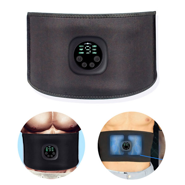 Ems Elektrisk Magebelte for Kroppsslanking, Smart Magemuskel Stimulator, Abs Trener, Fitness