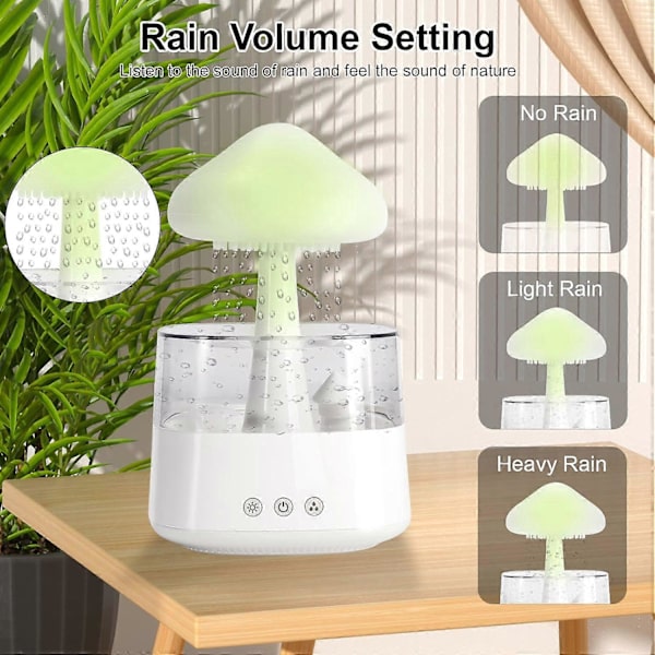 Natlampe Sky Regn Luftfugter med LED-lys Mikro Aromaterapi Diffuser, Søvn Afslapning Stemning Vanddråbe Lyd Gave