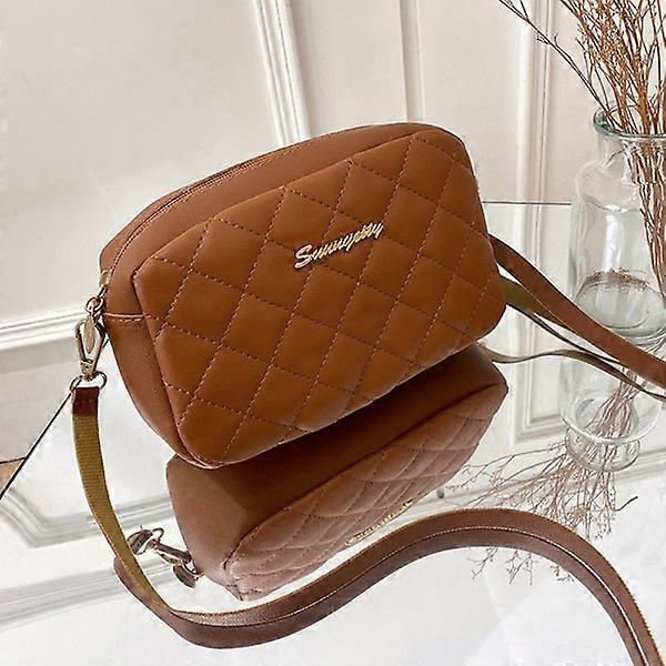 Moderigtige afslappede crossbody-tasker til damer, luksus kvast Brown