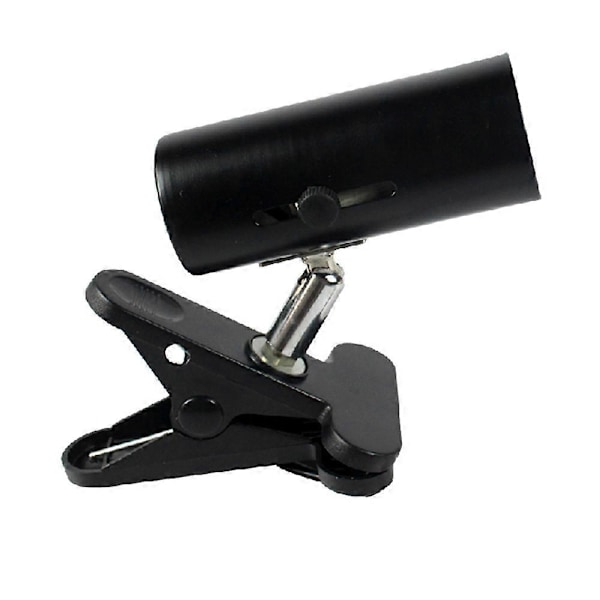 Reptil Lampe med UVB + UVA, Clip-on Keramisk Holder til Skildpadde Solbadning og Opvarmning, Firben Belysning Black A1