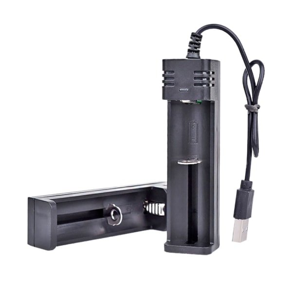 Ny USB li-ion batterioplader 3.7V til 1 stk 18650 16340 14500 26650 Lithium batterioplader Genopladelig 500mA