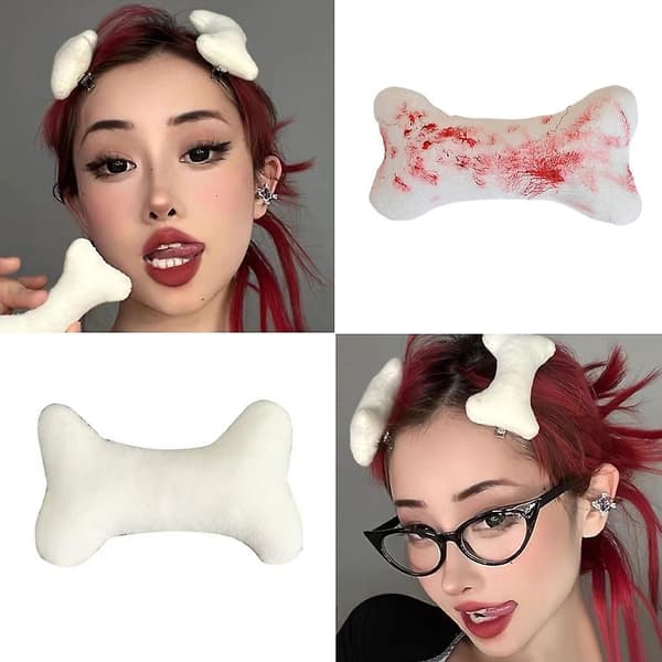 Halloween Koiran Luu Hiusklipsit Pehmo Luu Pinnit Hiusasusteet Lapsille