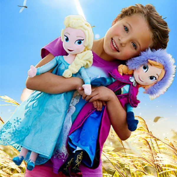 1 Fryst docka snödrottningen prinsessa plysch Elsa 40cm Elsa 40cm Elsa 40cm