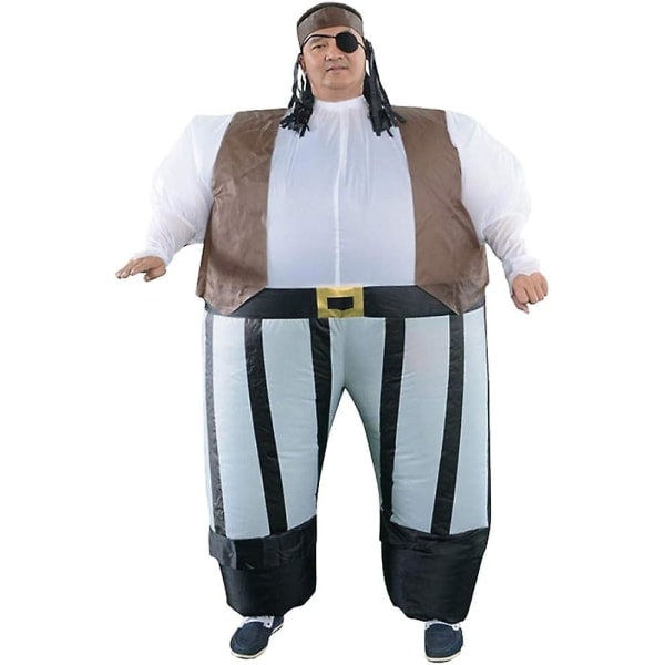 Aikuisen Piratti Ilmapuku Puhallettava Hieno Pukeutumispuku Halloween Cosplay Juhliin Joulu Unisex Ilmapuku Vapaa Koko