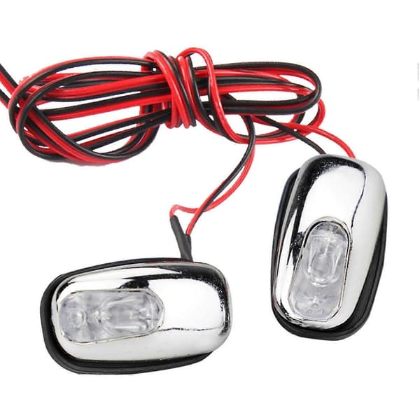 1 Par Auto LED Lys Frontrute Spylemunnstykke Vindusvisker Lampe Red