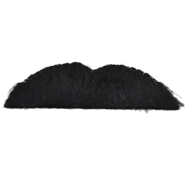 Mustache til maskerade - Selvklæbende - 12 stk Sort
