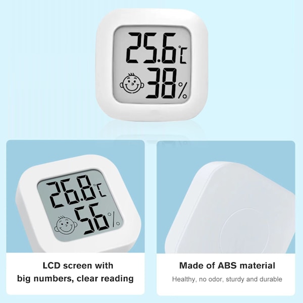 Digitalt hygrometer 43 × 43 × 13 mm